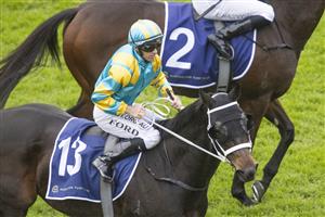 SYDNEY, AUSTRALIA - MAY 29: Jay Ford returns to scale after Lina's Hero wins race 8 the Precise Air Handicap during Sydney Racing at Royal Randwick Racecourse on May 29, 2021 in Sydney, Australia. (Getty)