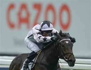EPSOM, ENGLAND - JUNE 04: Mark Crehan riding Oscula win The Cazoo Woodcote EBF Stakes at Epsom Racecourse on June 04, 2021 in Epsom, England. Due to the Coronavirus pandemic only owners along with a limited number of the paying public will be allowed to attend the meeting. (Photo by Alan Crowhurst/Getty Images)