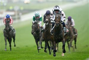 EPSOM, ENGLAND – JUNE 4: Oscula ridden by Mark Crehan coming home to win the Cazoo Woodcote EBF Stakes during day one of the Cazoo Derby Festival at Epsom Racecourse on June 4, 2021 in Epsom, England. (Photo by John Walton-Pool/Getty Images)