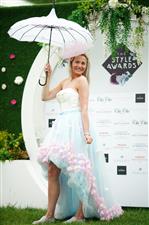 EPSOM, ENGLAND – JUNE 4: Racegoer Emma Poole from East Sussex during day one of the Cazoo Derby Festival at Epsom Racecourse on June 4, 2021 in Epsom, England. (Photo by John Walton-Pool/Getty Images)