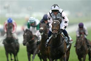 EPSOM, ENGLAND – JUNE 4: Oscula ridden by Mark Crehan coming home to win the Cazoo Woodcote EBF Stakes during day one of the Cazoo Derby Festival at Epsom Racecourse on June 4, 2021 in Epsom, England. (Photo by John Walton-Pool/Getty Images)