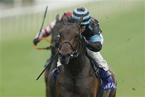 EPSOM, ENGLAND - JUNE 04: Hollie Doyle riding Corazon Espinado (L, hooped cap) win The Coral 'Beaten By A Length' Free Bet Handicap at Epsom Racecourse on June 04, 2021 in Epsom, England. Due to the Coronavirus pandemic only owners along with a limited number of the paying public will be allowed to attend the meeting. (Photo by Alan Crowhurst/Getty Images)