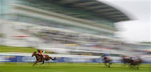 EPSOM, ENGLAND - JUNE 04: James Doyle riding Rhoscolyn win The Cazoo Derby Festival Handicap at Epsom Racecourse on June 04, 2021 in Epsom, England. Due to the Coronavirus pandemic only owners along with a limited number of the paying public will be allowed to attend the meeting. (Photo by Alan Crowhurst/Getty Images)