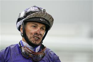 EPSOM, ENGLAND - JUNE 04: Silvestre De Sousa at Epsom Racecourse on June 04, 2021 in Epsom, England. Due to the Coronavirus pandemic only owners along with a limited number of the paying public will be allowed to attend the meeting. (Photo by Alan Crowhurst/Getty Images)