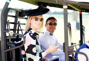 EPSOM, ENGLAND - JUNE 05: Jockey Frankie Dettori (right) during day two of the Cazoo Derby Festival at Epsom Racecourse on June 5, 2021 in Epsom, England. (Photo by John Walton - Pool/Getty Images)