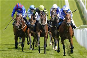 EPSOM, ENGLAND - JUNE 05: Hayley Turner riding Solent Gateway (C, yellow cap) win The World Pool At The tote Handicap at Epsom Racecourse on June 05, 2021 in Epsom, England. Due to the Coronavirus pandemic, only owners along with a limited number of the paying public will be allowed to attend the meeting. (Photo by Alan Crowhurst/Getty Images)