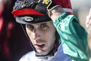 SYDNEY, AUSTRALIA - JUNE 05: Brenton Avdulla on Wicklow returns to scale after winning race 3 the Bisley Workwear Handicap during Sydney Racing at Rosehill Gardens on June 05, 2021 in Sydney, Australia. (Photo by Jenny Evans/Getty Images)
