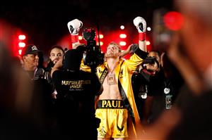 MIAMI GARDENS, FLORIDA - JUNE 06: Logan Paul walks to the ring for his contracted exhibition boxing match against Floyd Mayweather at Hard Rock Stadium on June 06, 2021 in Miami Gardens, Florida. (Getty Images)