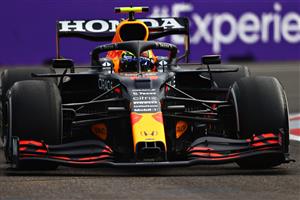 BAKU, AZERBAIJAN - JUNE 06: Sergio Perez of Mexico driving the (11) Red Bull Racing RB16B Honda on track during the F1 Grand Prix of Azerbaijan at Baku City Circuit on June 06, 2021 in Baku, Azerbaijan. (Getty Images)