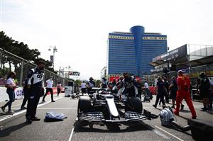 BAKU, AZERBAIJAN - JUNE 06: Yuki Tsunoda of Japan and Scuderia AlphaTauri prepares to drive on the grid during the F1 Grand Prix of Azerbaijan at Baku City Circuit on June 06, 2021 in Baku, Azerbaijan. (Getty Images)