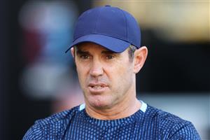 TOWNSVILLE, AUSTRALIA - JUNE 08: Blues coach Brad Fittler speaks to the media during a New South Wales Blues State of Origin training session at Queensland Country Bank Stadium on June 08, 2021 in Townsville, Australia. (Photo by Mark Kolbe/Getty Images)