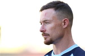 TOWNSVILLE, AUSTRALIA - JUNE 08: Damien Cook speaks to the media during a New South Wales Blues State of Origin training session at Queensland Country Bank Stadium on June 08, 2021 in Townsville, Australia. (Photo by Mark Kolbe/Getty Images)