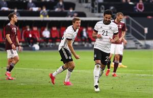 DUESSELDORF, GERMANY - JUNE 07: Ilkay Gundogan of Germany celebrates after scoring their sides second goal during the international friendly match between Germany and Latvia at Merkur Spiel-Arena on June 07, 2021 in Duesseldorf, Germany. (Getty Images)