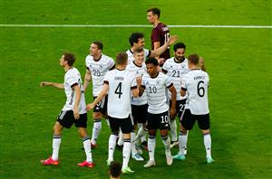 DUESSELDORF, GERMANY - JUNE 07: Ilkay Gundogan of Germany celebrates after scoring their sides second goal with team mate Joshua Kimmich during the international friendly match between Germany and Latvia at Merkur Spiel-Arena on June 07, 2021 in Duesseldorf, Germany. (Getty Images)