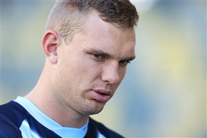 TOWNSVILLE, AUSTRALIA - JUNE 08: Tom Trbojevic speaks to the media during a New South Wales Blues State of Origin training session at Queensland Country Bank Stadium on June 08, 2021 in Townsville, Australia. (Photo by Mark Kolbe/Getty Images)