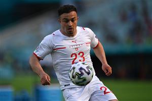 Switzerland's midfielder Xherdan Shaqiri controls the ball during the UEFA EURO 2020 Group A football match between Wales and Switzerland at the Olympic Stadium in Baku on June 12, 2021. (Getty Images)