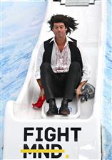 MELBOURNE, AUSTRALIA - JUNE 14: Gil McLachlan the AFL CEO goes down the slide during the Big Freeze slide at Melbourne Cricket Ground on June 14, 2021 in Melbourne, Australia. The annual event aims to raise funds to fight MND as part of the Queen's Birthday AFL match, this year held at the SCG due to Covid19 protocols in Melbourne preventing crowd from attending this year's event. (Photo by Quinn Rooney/Getty Images)
