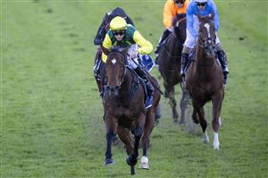 SYDNEY, AUSTRALIA - JUNE 12: Jay Ford (yellow cap) on Adelong wins race 7 the Bob Charley Ao Stakes during Sydney Racing at Royal Randwick Racecourse on June 12, 2021 in Sydney, Australia. (Photo by Jenny Evans/Getty Images)