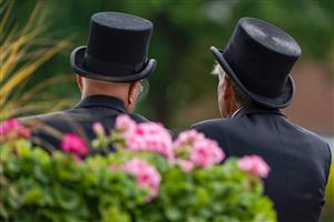 ASCOT, ENGLAND - JUNE 15: Top hats on day one of the Royal Ascot meeting at Ascot Racecourse on June 15, 2021 in Ascot, England. A total of twelve thousand racegoers made up of owners and the public are permitted to attend the meeting due to it being an Events Research Programme (ERP) set up by the Government due to the Coronavirus pandemic. (Photo by Alan Crowhurst/Getty Images)