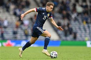 Scotland's forward James Forrest controls the ball during the UEFA EURO 2020 Group D football match between Scotland and Czech Republic at Hampden Park in Glasgow on June 14, 2021. (Getty Images)