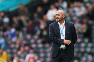 Scotland's coach Steve Clarke looks on from the touchline during the UEFA EURO 2020 Group D football match between Scotland and Czech Republic at Hampden Park in Glasgow on June 14, 2021. (Getty Images)