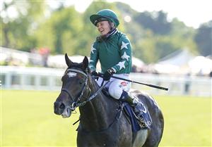 ASCOT, ENGLAND - JUNE 15: Hollie Doyle after riding Amtiyaz to win The Copper Horse Stakes on day one of the Royal Ascot meeting at Ascot Racecourse on June 15, 2021 in Ascot, England. A total of twelve thousand racegoers made up of owners and the public are permitted to attend the meeting due to it being an Events Research Programme (ERP) set up by the Government due to the Coronavirus pandemic. (Photo by Alan Crowhurst/Getty Images)