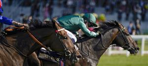 ASCOT, ENGLAND - JUNE 15: Hollie Doyle riding Amtiyaz (green) win The Copper Horse Stakes on day one of the Royal Ascot meeting at Ascot Racecourse on June 15, 2021 in Ascot, England. A total of twelve thousand racegoers made up of owners and the public are permitted to attend the meeting due to it being an Events Research Programme (ERP) set up by the Government due to the Coronavirus pandemic. (Photo by Alan Crowhurst/Getty Images)