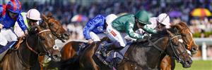 ASCOT, ENGLAND - JUNE 15: Hollie Doyle riding Amtiyaz (green) win The Copper Horse Stakes on day one of the Royal Ascot meeting at Ascot Racecourse on June 15, 2021 in Ascot, England. A total of twelve thousand racegoers made up of owners and the public are permitted to attend the meeting due to it being an Events Research Programme (ERP) set up by the Government due to the Coronavirus pandemic. (Photo by Alan Crowhurst/Getty Images)