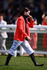 ASCOT, ENGLAND - JUNE 15: Jockey Rachael Blackmore looks on on Day One of the Royol Ascot Meeting at Ascot Racecourse on June 15, 2021 in Ascot, England. A total of twelve thousand racegoers made up of Owners and the Public are permitted to attend the meeting due to it being an Events Research Programme (ERP) set up by the government due to the Coronavirus Pandemic. (Photo by Harry Trump/Getty Images)