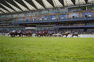 ASCOT, ENGLAND - JUNE 16:Gary Carroll riding Quick Suzy (R) win The Queen Mary Stakes on Day Two of the Royal Ascot Meeting at Ascot Racecourse on June 16, 2021 in Ascot, England. A total of twelve thousand racegoers made up of owners and the public are permitted to attend the meeting due to it being an Events Research Programme (ERP) set up by the Government due to the Coronavirus pandemic. (Photo by Alan Crowhurst/Getty Images)