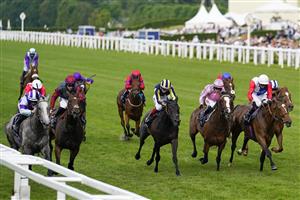 ASCOT, ENGLAND - JUNE 16: Laura Pearson riding Lola Showgirl (L) win The Kensington Palace Stakes on Day Two of the Royal Ascot Meeting at Ascot Racecourse on June 16, 2021 in Ascot, England. A total of twelve thousand racegoers made up of owners and the public are permitted to attend the meeting due to it being an Events Research Programme (ERP) set up by the Government due to the Coronavirus pandemic. (Photo by Alan Crowhurst/Getty Images)