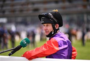 ASCOT, ENGLAND - JUNE 16: Jockey Robert Havlin looks on on Day Two of the Royal Ascot Meeting at Ascot Racecourse on June 16, 2021 in Ascot, England. A total of twelve thousand racegoers made up of Owners and the Public are permitted to attend the meeting due to it being an Events Research Programme (ERP) set up by the government due to the Coronavirus Pandemic. (Photo by Harry Trump/Getty Images)