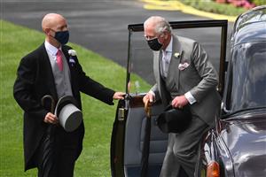 Prince Charles arriving to the Day 1 of the 2021 Royal Ascot Carnival. (Getty)