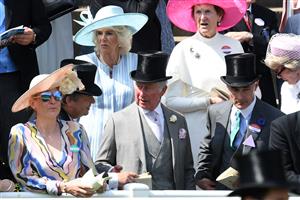 Charles, Prince of Wales and Camilla, Duchess of Cornwall during the opening day of Royal Ascot, 2021. (Getty)