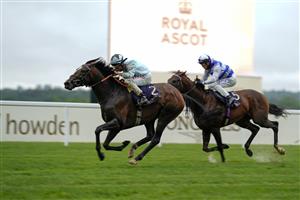 ASCOT, ENGLAND - JUNE 18: Tom Marquand riding Alenquer (L) win The King Edward VII Stakes on Day Four of the Royal Ascot Meeting at Ascot Racecourse on June 18, 2021 in Ascot, England. A total of twelve thousand racegoers made up of owners and the public are permitted to attend the meeting due to it being an Events Research Programme (ERP) set up by the Government due to the Coronavirus pandemic. (Photo by Alan Crowhurst/Getty Images)