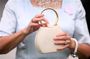 ASCOT, ENGLAND - JUNE 18: Detailed view of a handbag on Day Four of the Royal Ascot Meeting at Ascot Racecourse on June 18, 2021 in Ascot, England. A total of twelve thousand racegoers made up of Owners and the Public are permitted to attend the meeting due to it being an Events Research Programme (ERP) set up by the government due to the Coronavirus Pandemic. (Photo by Harry Trump/Getty Images)