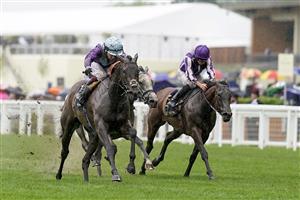 ASCOT, ENGLAND - JUNE 18: Oisin Murphy riding Alcohol Free (L) win The Coronation Stakes on Day Four of the Royal Ascot Meeting at Ascot Racecourse on June 18, 2021 in Ascot, England. A total of twelve thousand racegoers made up of owners and the public are permitted to attend the meeting due to it being an Events Research Programme (ERP) set up by the Government due to the Coronavirus pandemic. (Photo by Alan Crowhurst/Getty Images)