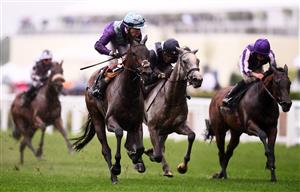 ASCOT, ENGLAND - JUNE 18: Oisin Murphy celebrates on board Alcohol Free after winning the Coronation Stakes on Day Four of the Royal Ascot Meeting at Ascot Racecourse on June 18, 2021 in Ascot, England. A total of twelve thousand racegoers made up of Owners and the Public are permitted to attend the meeting due to it being an Events Research Programme (ERP) set up by the government due to the Coronavirus Pandemic. (Photo by Harry Trump/Getty Images)