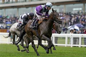 ASCOT, ENGLAND - JUNE 18: Oisin Murphy riding Alcohol Free (L) win The Coronation Stakes on Day Four of the Royal Ascot Meeting at Ascot Racecourse on June 18, 2021 in Ascot, England. A total of twelve thousand racegoers made up of owners and the public are permitted to attend the meeting due to it being an Events Research Programme (ERP) set up by the Government due to the Coronavirus pandemic. (Photo by Alan Crowhurst/Getty Images)