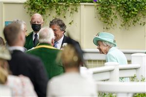 ASCOT, ENGLAND - JUNE 19: Queen Elizabeth II arrives in the parade ring on Day Five of the Royal Ascot Meeting at Ascot Racecourse on June 19, 2021 in Ascot, England. A total of twelve thousand racegoers made up of owners and the public are permitted to attend the meeting due to it being an Events Research Programme (ERP) set up by the Government due to the Coronavirus pandemic. (Photo by Alan Crowhurst/Getty Images)