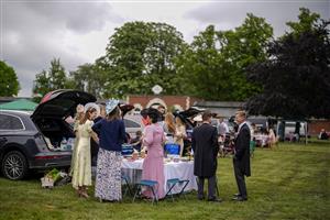 ASCOT, ENGLAND - JUNE 19: General views in car park one on Day Five of the Royal Ascot Meeting at Ascot Racecourse on June 19, 2021 in Ascot, England. A total of twelve thousand racegoers made up of owners and the public are permitted to attend the meeting due to it being an Events Research Programme (ERP) set up by the Government due to the Coronavirus pandemic. (Photo by Alan Crowhurst/Getty Images)