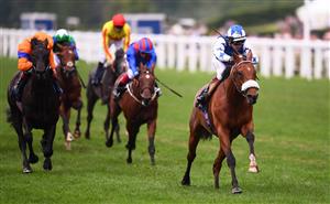 ASCOT, ENGLAND - JUNE 19: Oisin Murphy on board Foxes Tales on their way to winning the Golden Gates Stakes on Day Five of the Royal Ascot Meeting at Ascot Racecourse on June 19, 2021 in Ascot, England. A total of twelve thousand racegoers made up of Owners and the Public are permitted to attend the meeting due to it being an Events Research Programme (ERP) set up by the government due to the Coronavirus Pandemic. (Photo by Harry Trump/Getty Images) (Photo by Harry Trump/Getty Images)