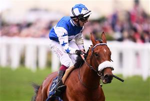 ASCOT, ENGLAND - JUNE 19: Oisin Murphy celebrates on board Foxes Tales on their way to winning the Golden Gates Stakes on Day Five of the Royal Ascot Meeting at Ascot Racecourse on June 19, 2021 in Ascot, England. A total of twelve thousand racegoers made up of Owners and the Public are permitted to attend the meeting due to it being an Events Research Programme (ERP) set up by the government due to the Coronavirus Pandemic. (Photo by Harry Trump/Getty Images) (Photo by Harry Trump/Getty Images)