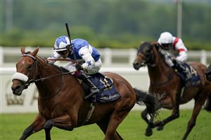 ASCOT, ENGLAND - JUNE 19: Oisin Murphy riding Foxes Tales (L) win The Golden Gates Stakes on Day Five of the Royal Ascot Meeting at Ascot Racecourse on June 19, 2021 in Ascot, England. A total of twelve thousand racegoers made up of owners and the public are permitted to attend the meeting due to it being an Events Research Programme (ERP) set up by the Government due to the Coronavirus pandemic. (Photo by Alan Crowhurst/Getty Images)