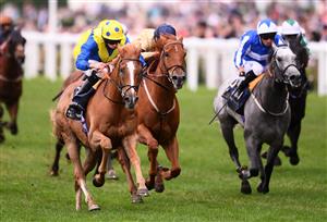 ASCOT, ENGLAND - JUNE 19: Ryan Moore on board Dream Of Dreams on their way to winning the Diamond Jubilee Stakes on Day Five of the Royal Ascot Meeting at Ascot Racecourse on June 19, 2021 in Ascot, England. A total of twelve thousand racegoers made up of Owners and the Public are permitted to attend the meeting due to it being an Events Research Programme (ERP) set up by the government due to the Coronavirus Pandemic. (Photo by Harry Trump/Getty Images) (Photo by Harry Trump/Getty Images)