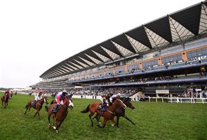 ASCOT, ENGLAND - JUNE 19: Shane Kelly on board Rohaan (C) on their way to winning the Wokingham Stakes on Day Five of the Royal Ascot Meeting at Ascot Racecourse on June 19, 2021 in Ascot, England. A total of twelve thousand racegoers made up of Owners and the Public are permitted to attend the meeting due to it being an Events Research Programme (ERP) set up by the government due to the Coronavirus Pandemic. (Photo by Harry Trump/Getty Images) (Photo by Harry Trump/Getty Images)