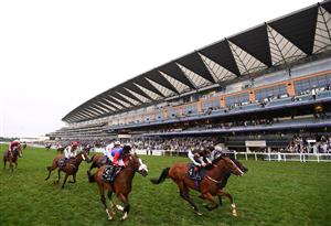 ASCOT, ENGLAND - JUNE 19: Shane Kelly on board Rohaan (C) on their way to winning the Wokingham Stakes on Day Five of the Royal Ascot Meeting at Ascot Racecourse on June 19, 2021 in Ascot, England. A total of twelve thousand racegoers made up of Owners and the Public are permitted to attend the meeting due to it being an Events Research Programme (ERP) set up by the government due to the Coronavirus Pandemic. (Photo by Harry Trump/Getty Images) (Photo by Harry Trump/Getty Images)
