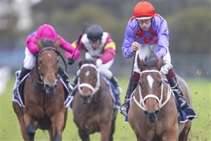 SYDNEY, AUSTRALIA - JUNE 19: Hugh Bowman on Oscar Zulu wins race 9 the Rosehill Bowling Club Handicap during Sydney Racing at Rosehill Gardens on June 19, 2021 in Sydney, Australia. (Photo by Jenny Evans/Getty Images)
