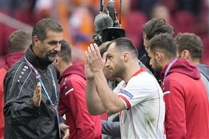 North Macedonia's forward Goran Pandev leaves the pitch during the UEFA EURO 2020 Group C football match between North Macedonia and the Netherlands at Johan Cruyff Arena in Amsterdam on June 21, 2021. (Getty Images)