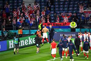 GLASGOW, SCOTLAND - JUNE 22: Croatia fans celebrate after victory in the UEFA Euro 2020 Championship Group D match between Croatia and Scotland at Hampden Park on June 22, 2021 in Glasgow, Scotland. (Getty Images)